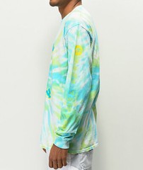 A-Lab Drippy Trippy Green Tie Dye Long Sleeve T-Shirt New