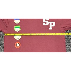 South Park Graphic T-Shirt Mens Medium Maroon Stan Kyle Cartman Kenny SP Logo