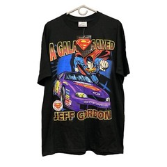 VTG 1999 Jeff Gordon 24 NASCAR Superman Racing A Galaxy Saved T-Shirt L NWT