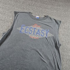 Vintage All Out Fan Apparel Shirt Mens XL Gray Carnival Ecstasy Tank Cruise 90s