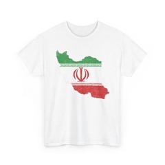 Iran Flag Country Map Shirt Patriotic Persian Pride Graphic Tee Cultural Gift