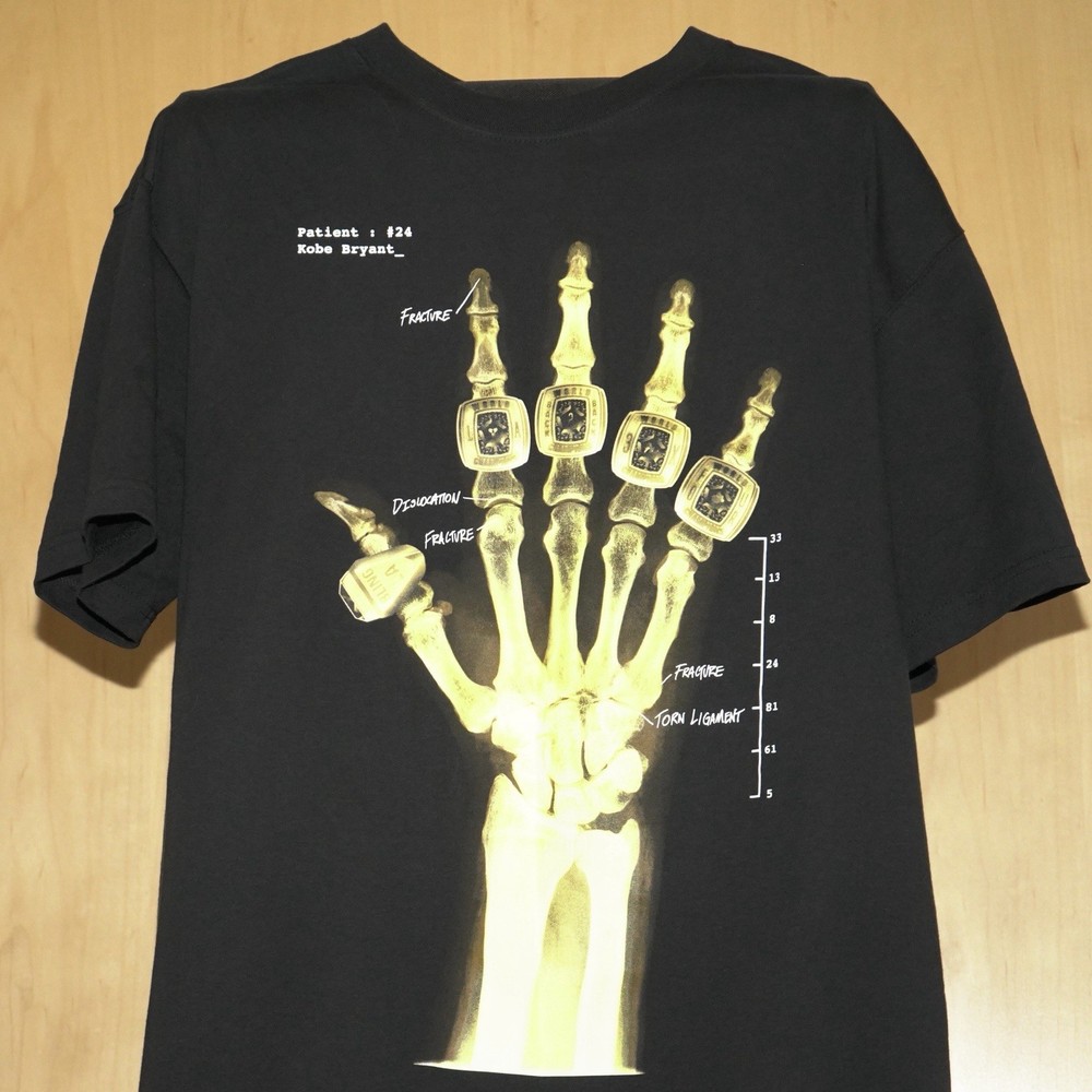 Nike Kobe Bryant X-Ray Shirt Broken Not Beaten Black/Gold sz LARGE