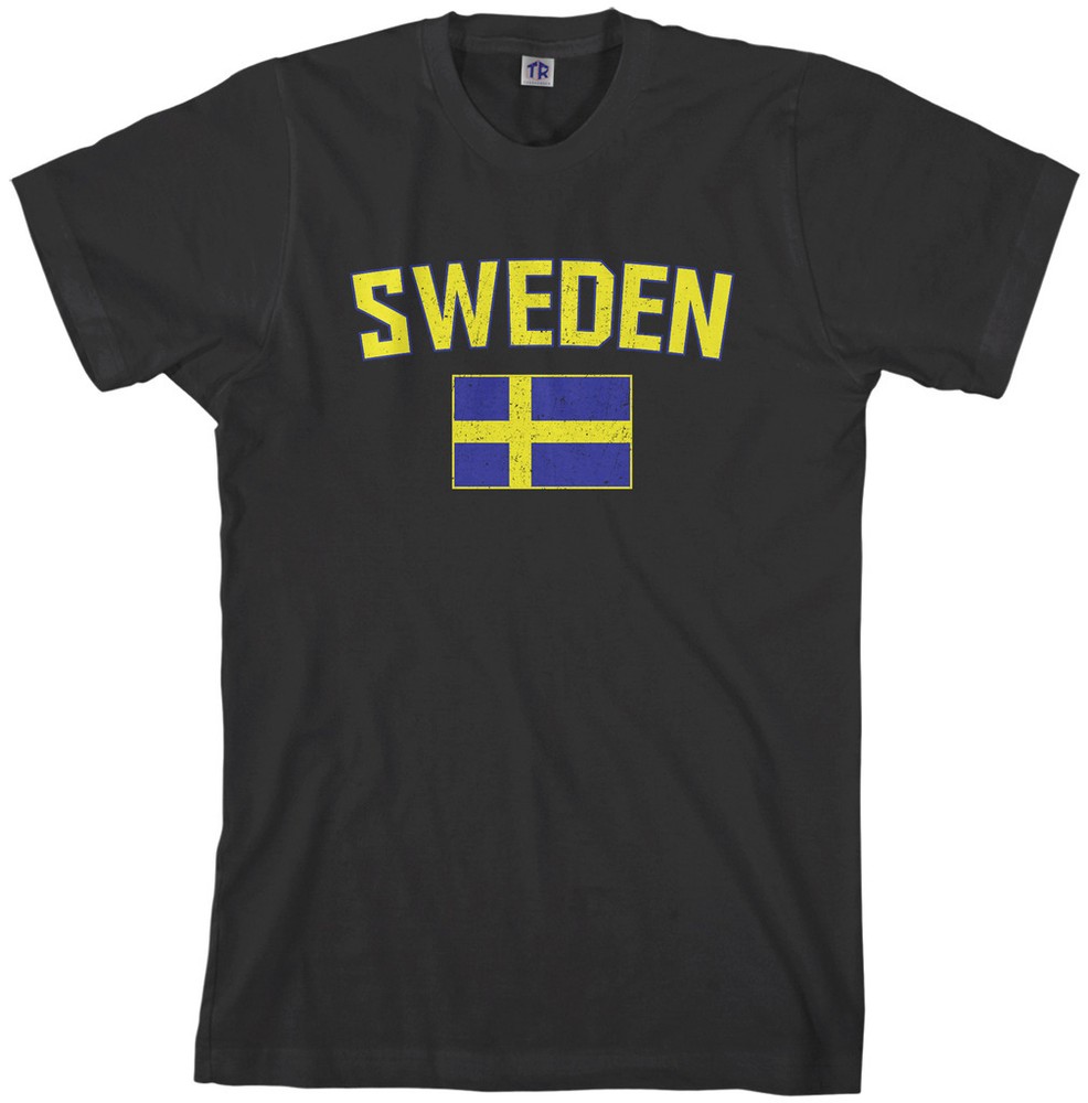 Threadrock Men’s Sweden Flag T-shirt Swedish Stockholm