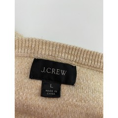 J Crew Shirt Mens Large Tan Textured Henly 100% Cotton Neutral Casual