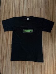 Sound Activated Light Up T-Shirt Black Size M Flashing Music Wear Works Great!