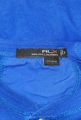 RLX Ralph Lauren Shirt Mens Large Blue Hawaiian Pacific Henley Short Sleeve