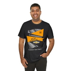 Camaro Yellow Checkered Personalized T-Shirt, Unisex Jersey Short Sleeve Tee