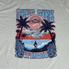 Reel Life Tshirt Mens Size XL Short Sleeve Relaxed Fit Graphic Double Sided New