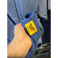 blue faded/distressed gallery dept. french logo t-shirt