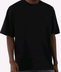 No Boundaries Men’s MEDIUM Oversize Cotton Tee BLACK T-Shirt #10726