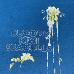 Vtg Indie Band T shirt Mens XL blue bloody kiwi seagulls Single stitch
