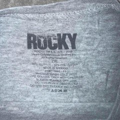 Rocky Movie Graphic T-Shirt Men’s Gray Rocky Balboa Boxing Training Tee Size 2XL