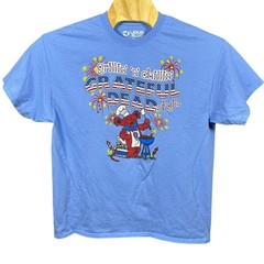 Liquid Blue Grateful Dead Style Grilling Chillin Bear T Shirt XL
