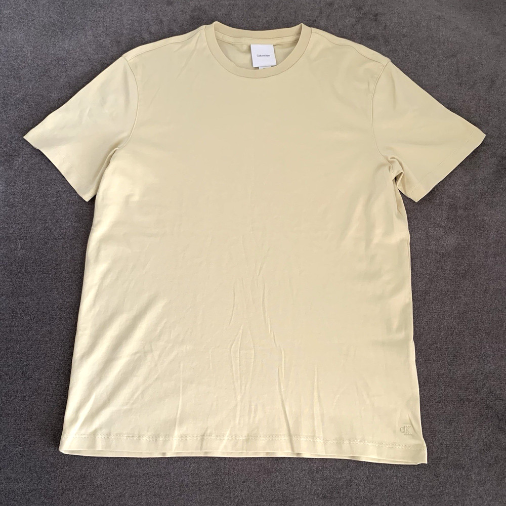 Calvin Klein Men’s M Short-Sleeve Supima Cotton Soft Interlock T-Shirt Parsnip