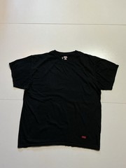 Hanes X Supreme Black Blank Essential Logo Short Sleeve Crewneck T-Shirt Sz. L