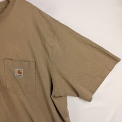Carhartt T-Shirt Men’s 2XL Original Fit Beige Short Sleeve Pocket Tee