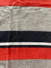 Faded Glory Young Man Striped Cotton Tank Top, Size 18, Crew Neck Gray Red Blue