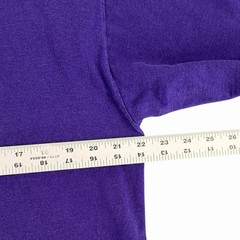 Vtg Purple Cotton T Shirt Lined Sleeves Neck Crew Mens Sz XL Made USA