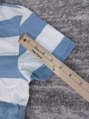 Zecmos Shirt Men’s Medium Blue Striped Short Sleeve Tee NWOT