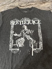 Beetlejuice T-Shirt – Men’s Size Large Short-Sleeve Grey Cotton