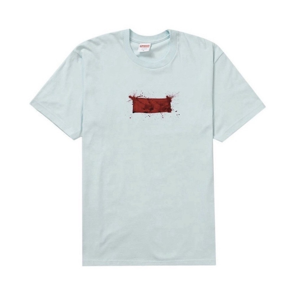 Supreme Ralph Steadman Box Logo Tee Pale Blue Men’s L Cotton Pre-Shrunk