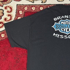 Vintage Y2K Work Sucks Lets Ride Biker Motorcycle Black T Shirt Fits Size XL