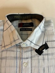 Men shirt BERRY size -L white/black/blue.