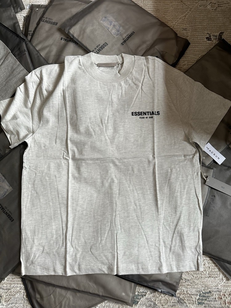Size Extra Large XL Light Oatmeal Fear of God Essentials T-Shirt New Tags White