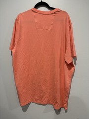 Nautica T-Shirt Men’s 2XLT Coral Orange Front Pocket Active Stretch 95/5 Blend