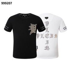 NWT Philipp Plein Animal Diamond Emblem Black/White Merino T-shirt