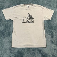 Y2K Panda-Monium Graphic T-Shirt Beige Funny Panda Tee Size Medium