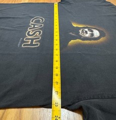 Vintage 2004 Johnny Cash T-Shirt Zion Faded Black Boxy Fit XL Man in Black Tee