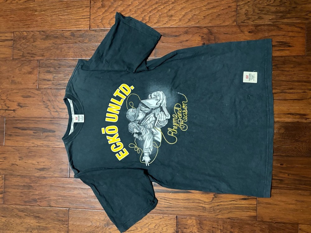 Y2K Ecko Unltd ‘Rhyme & Reason’ Graphic Tee – Black – New2You LX,