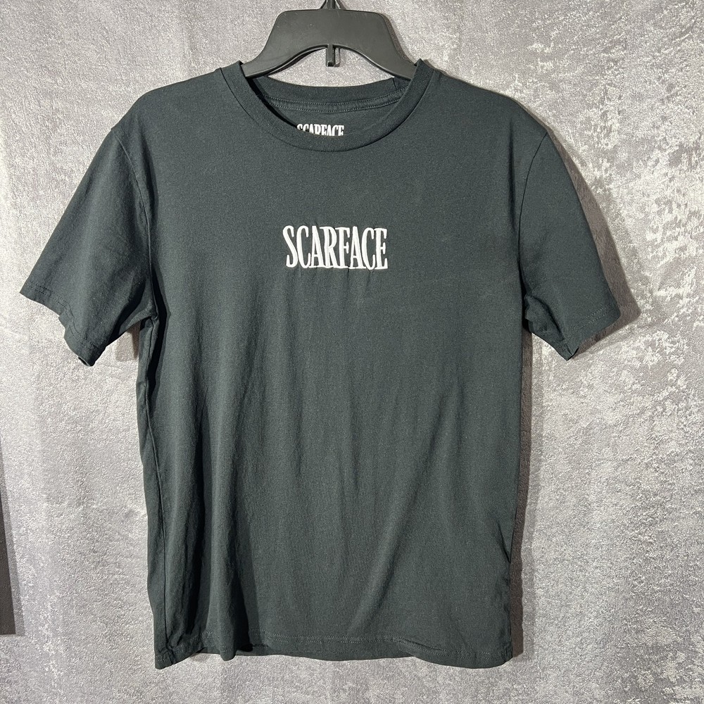 Scarface Tony Montana Embroidered Logo Graphic Print T-Shirt Men’s Size Small