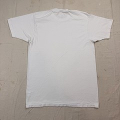 Vintage 50s Hanes Blank White T-Shirt Faded Distressed Workwear Farm Grunge
