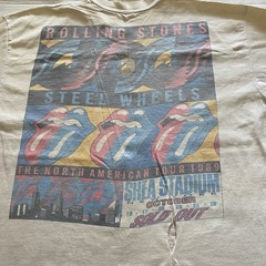 Rolling Stones Steel Wheels 1989 Shea Stadium Concert T Shirt Single Stitch USA