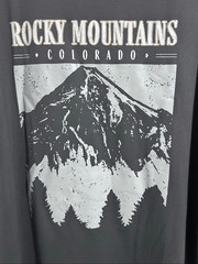 Colorado Rocky Mountains T-Shirt Grey Soft Material Knit Men’s Size L SHEIN