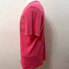 Nike Tee Athletic Cut Men’s Size L Solid Cotton Oversized Logo Crew-Neck T-Shirt