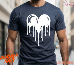 Unisex Dripping Heart Love T shirt Men T shirt Women valanity day Romantic
