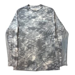 Magellan Shirt Mens S Grey Fish Gear Long Sleeve Digital Camo Performance Tee