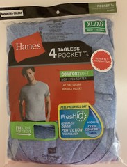 Hanes 4 pack Men’s Pocket Ts Cotton T-Shirt Tagless Crew – SI