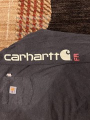 🟥🔥🟥 CARHARTT FR FLAME-RESISTANT FORCE LARGE T-SHIRT LONG SLEEVE POCKET CAT 2