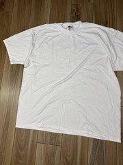 Vintage White Blank Shirt Jerzees Heavyweight Cotton Short Sleeve Tee 90s 2XL