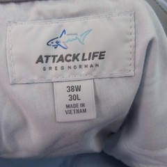 NWT Greg Norman Mens Attack Life Mens Chino Golf Pants 38 X 30 Slim Light Blue