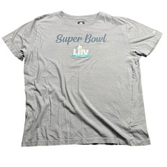 NFL Team Apparel New Era Super Bowl LIV T Shirt Mens L Gray Football Graphic