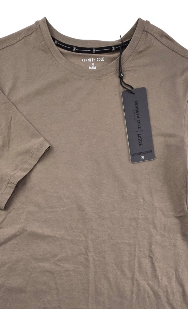 Kenneth Cole Men’s Active Tech Shirt S/S Stretch Breathable Soft Cotton UPF 50+