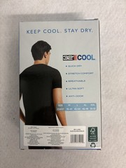 3 PACK – 32 DEGREES COOL MEN’S SHORT SLEEVE CREW NECK SHIRT BLACK