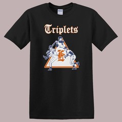 Evansville Triplets Indiana Baseball Team Black Size S-5XL