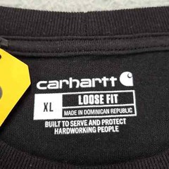 Carhartt Shirt Mens XL Black Faded Loose Fit Heavyweight Short Sleeve Crewneck