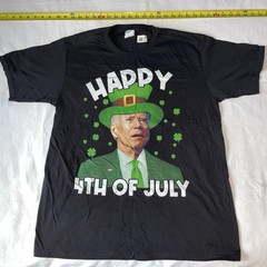 Joe Biden Shirt Happy 4th Of July Confused Funny St Patricks Day Size Large
